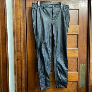 Faux leather pants